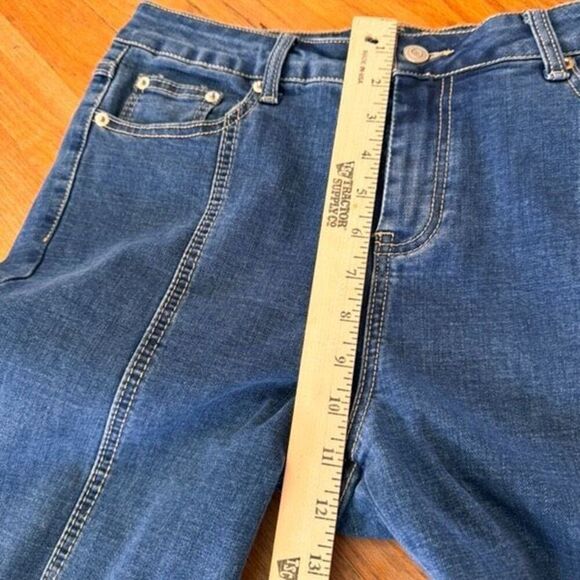 Gianni Bini Denim Split Side Wide-Leg Coulotte Jeans Size L - Picture 8 of 10